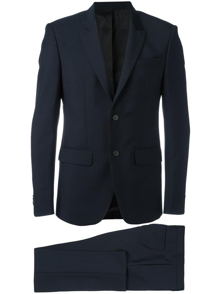 Givenchy Two Piece Suit, Men's, Size: 48, Blue, Wool/mohair/cupro/cotton