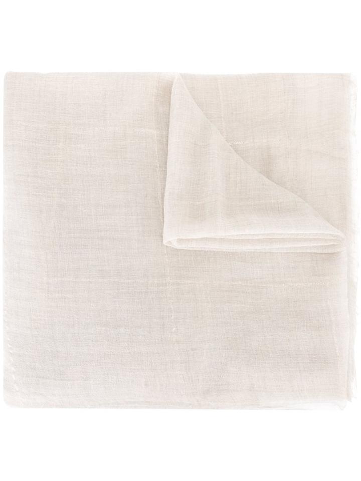Brunello Cucinelli Gauze Scarf, Women's, Nude/neutrals, Cashmere