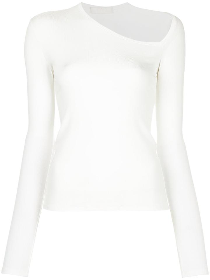 Dion Lee Rotation Rib Long Sleeve Top - White