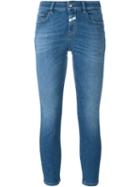 Closed Cropped Skinny Jeans, Women's, Size: 25, Blue, Cotton/polyester/spandex/elastane