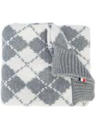 Thom Browne Checked Scarf - Grey