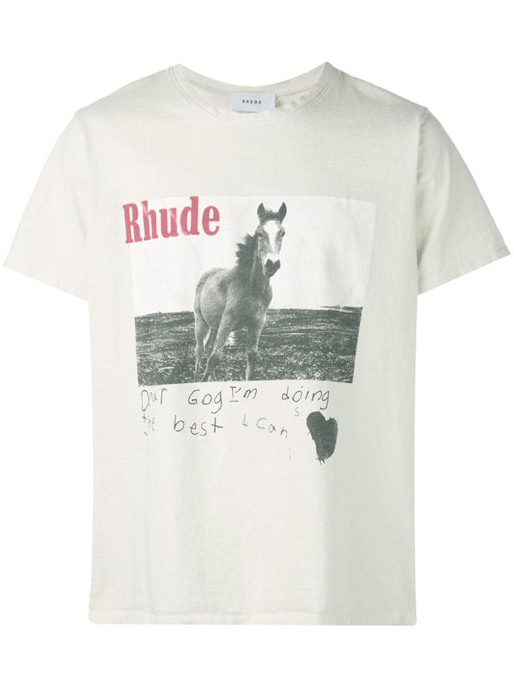 Rhude Graphic Print T-shirt - White