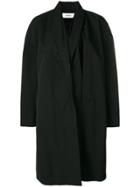 Chalayan Split Front Oversized Coat - Black