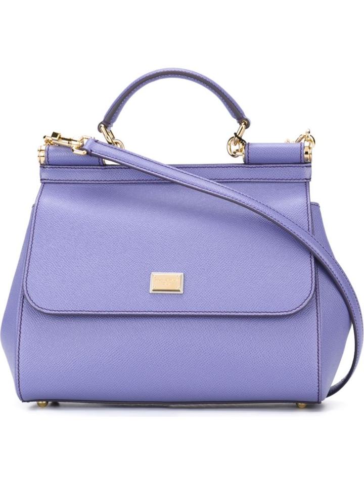 Dolce & Gabbana Sicily Tote, Women's, Nude/neutrals, Calf Leather