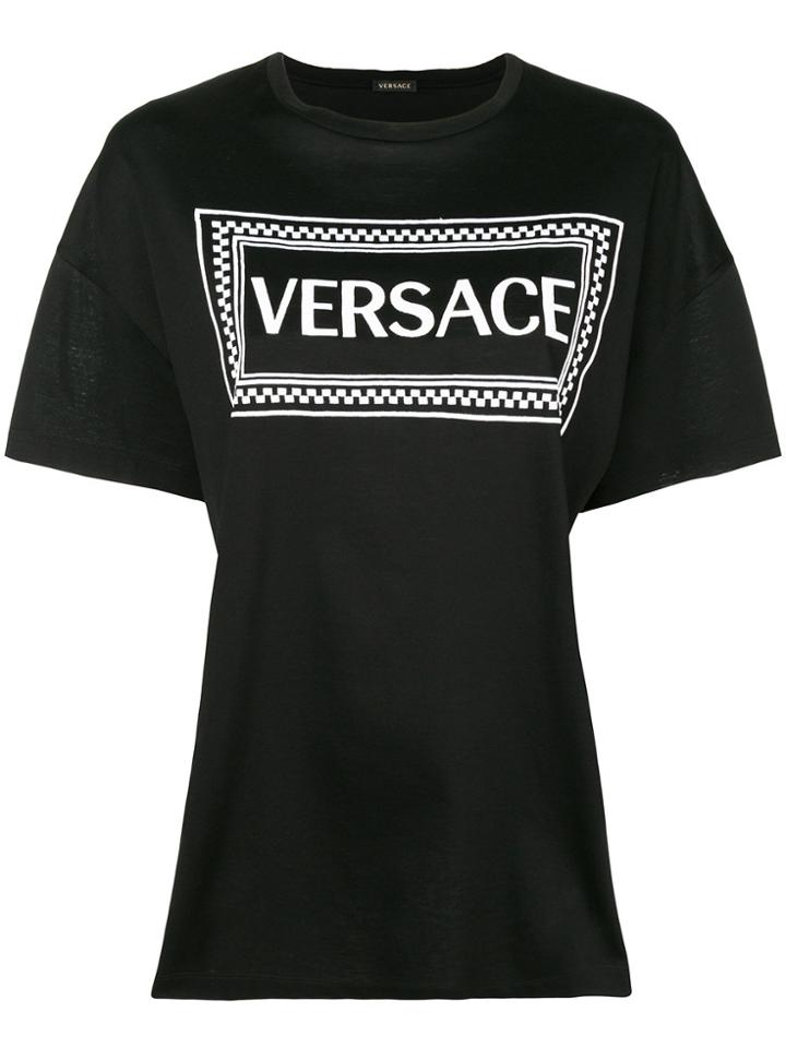 Versace Printed Logo T-shirt - Black