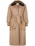 Fendi Belted Coat - Brown