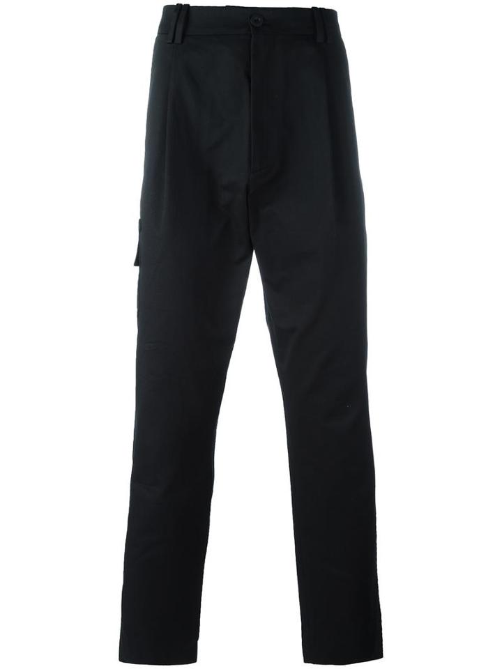 Qasimi 'morse Toggle' Trousers, Men's, Size: 34, Black, Cotton
