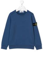 Stone Island Junior Logo Patch Sweatshirt - Blue