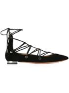 Aquazzura Lace-up Ankle Ballerinas