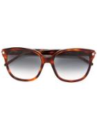 Jimmy Choo Eyewear - Demas Sunglasses - Women - Acetate - One Size, Brown, Acetate