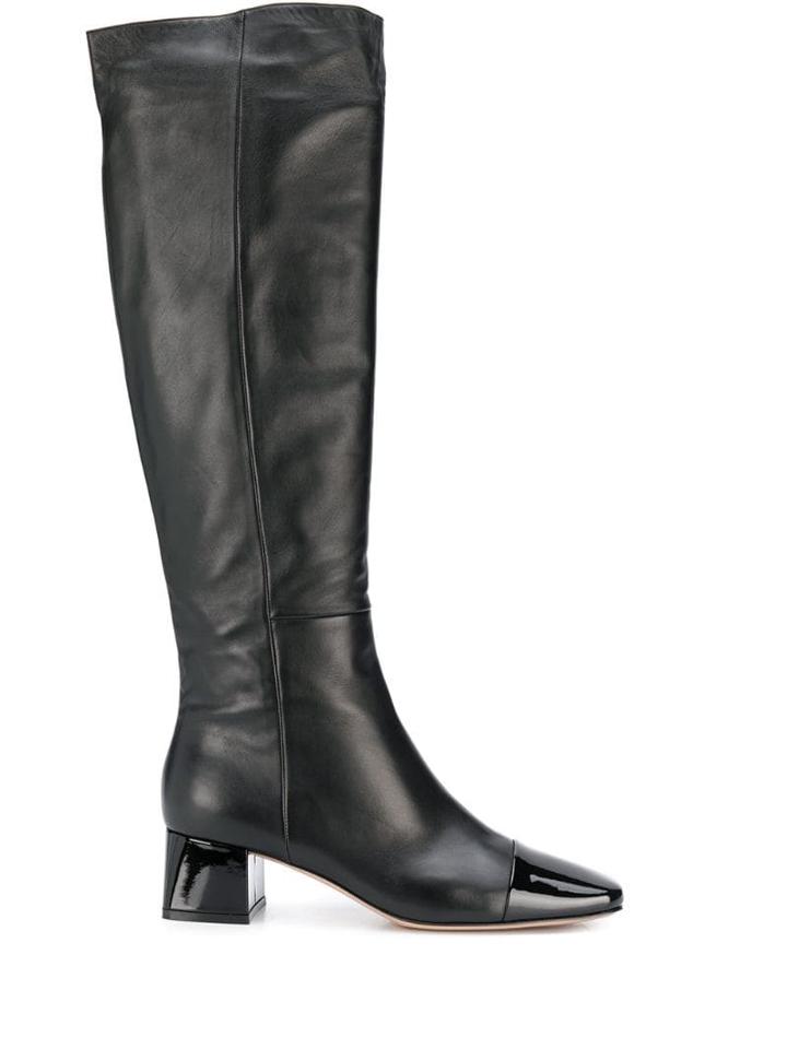 Gianvito Rossi Contrast Knee High Boots - Black
