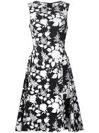Oscar De La Renta Sleeveless Flared Floral Dress