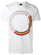 Ps By Paul Smith Rainbow Print T-shirt, Men's, Size: Small, White, Organic Cotton