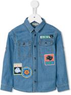 Kenzo Kids Multi-patch Denim Shirt, Boy's, Size: 12 Yrs, Blue