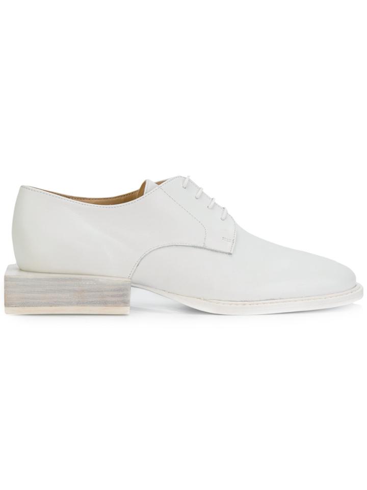 Jacquemus Square Heel Lace-up Shoes - White