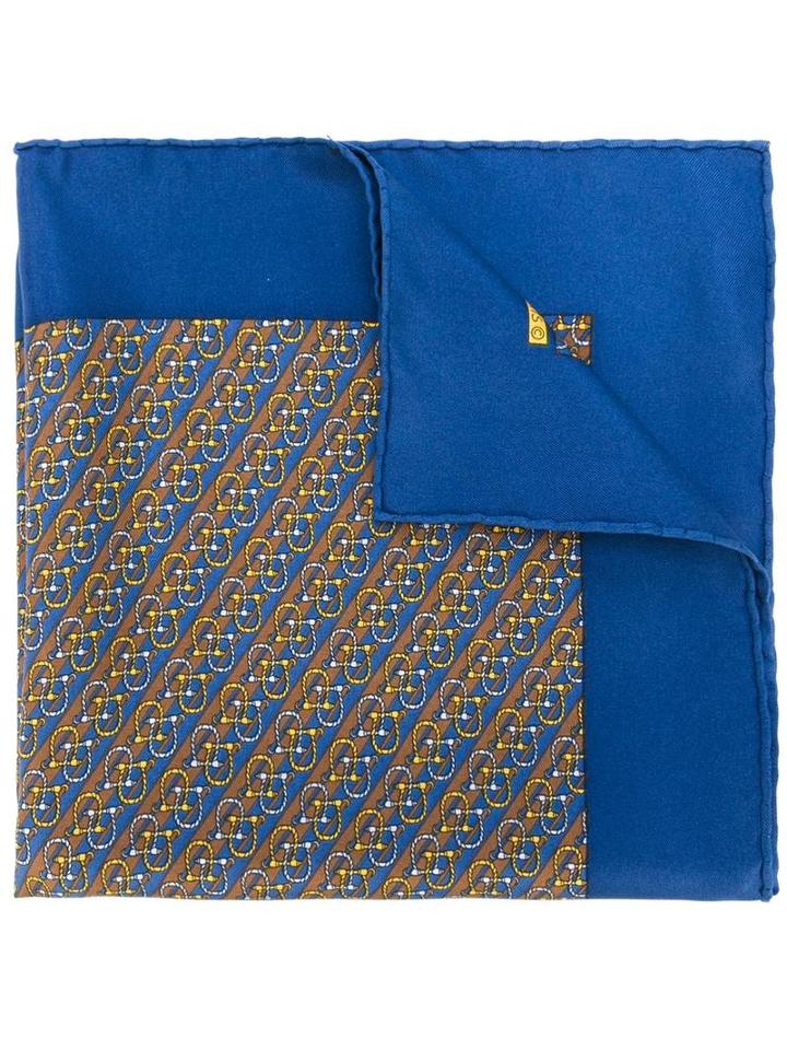 Hermès Vintage 'calipers Gavroche' Scarf, Adult Unisex, Blue