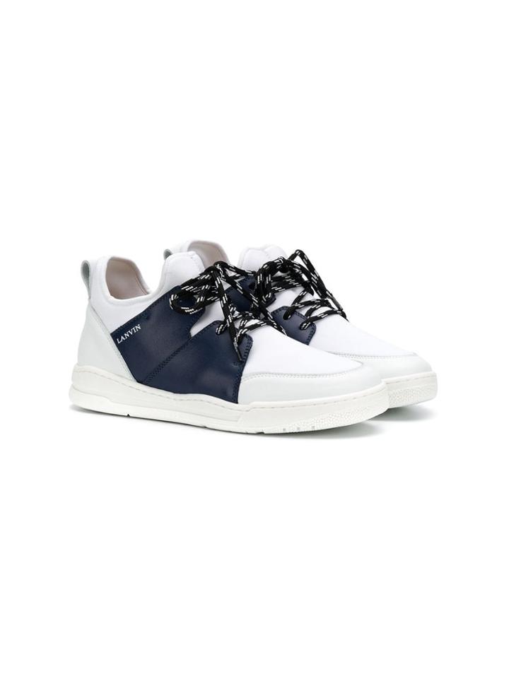 Lanvin Enfant Teen Colour Block Sneakers - White