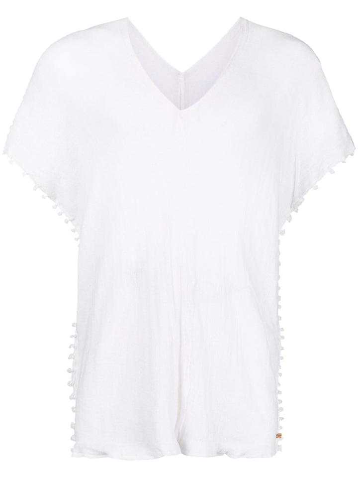 Caravana Sleeeveless V-neck Top - White