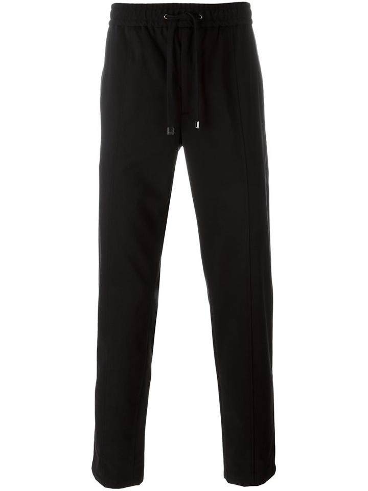 Dolce & Gabbana Slim Track Pants, Men's, Size: 50, Black, Cotton