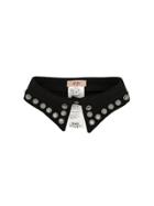 No21 Embellished Shirt Collar Necklace - Black