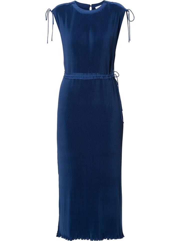 Ck Calvin Klein Fluid Pleated Dress - Blue