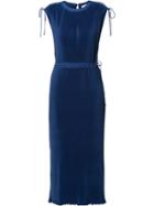 Ck Calvin Klein Fluid Pleated Dress - Blue