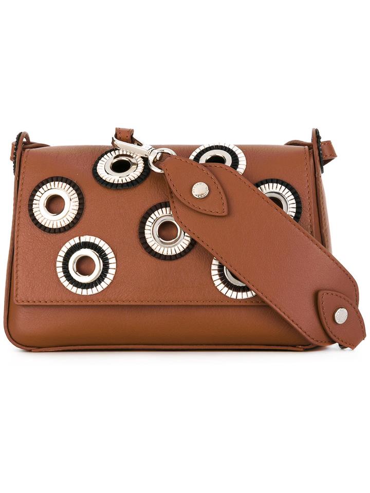 Orciani - Studded Crossbody Bag - Women - Calf Leather/metal (other) - One Size, Brown, Calf Leather/metal (other)