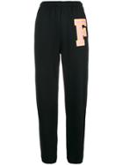 Fiorucci Letter Print Track Trousers - Black