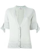 Barrie 'first Alchemy' Short Sleeve Detail Cardigan, Women's, Size: Medium, Grey, Wool