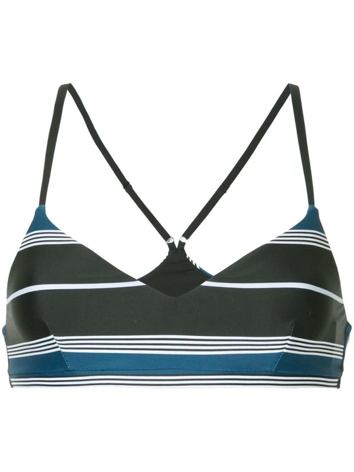 The Upside Stripped Compression Bra - Black