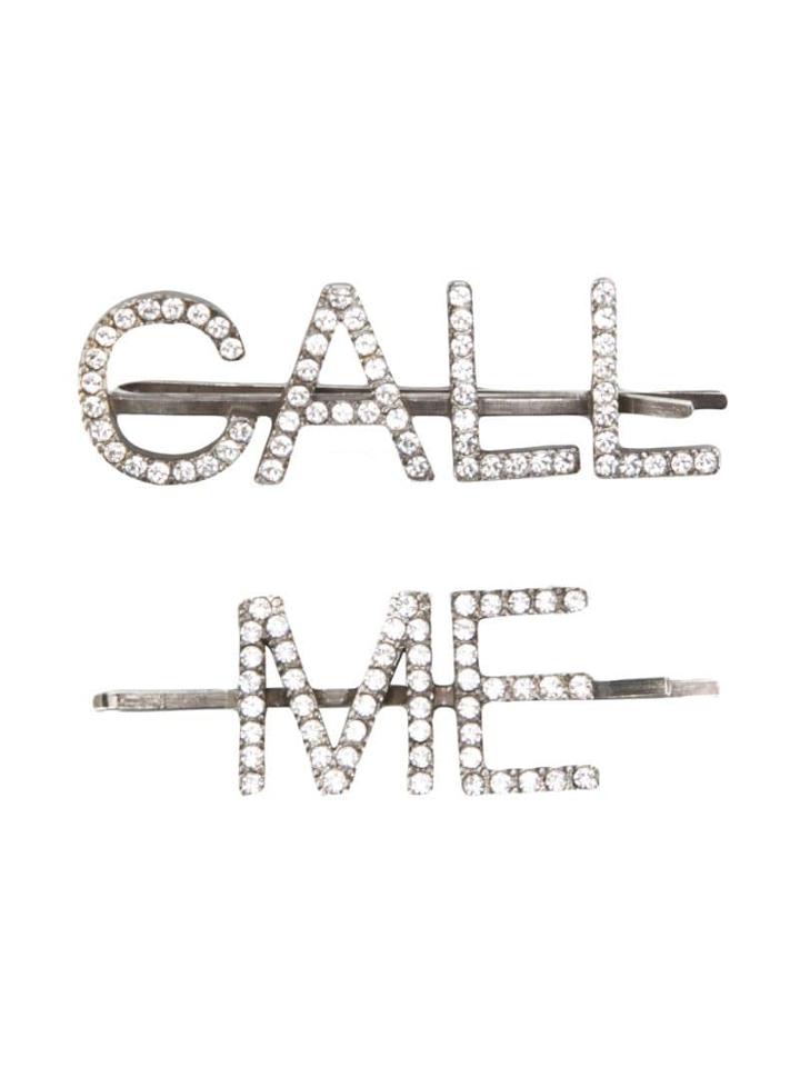 Saint Laurent Call Me Barrette - Silver