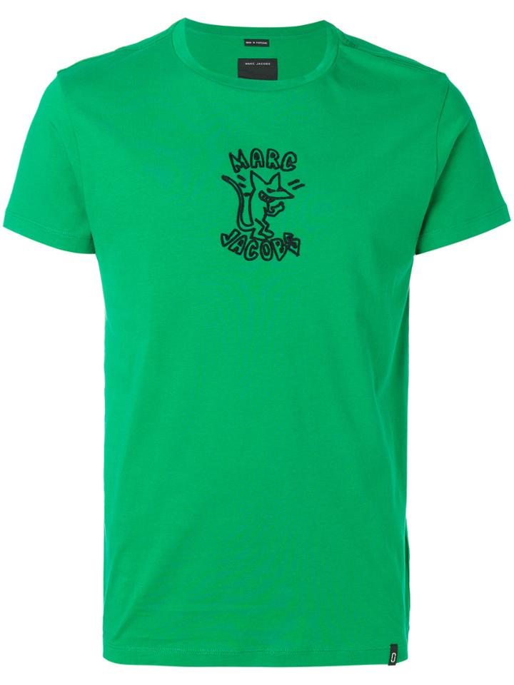 Marc Jacobs Stinky Rat Embroidered T-shirt - Green