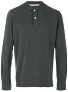 Eleventy Classic Long Sleeve Polo Shirt - Grey