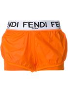 Fendi Fendi Roma Running Shorts - Yellow & Orange