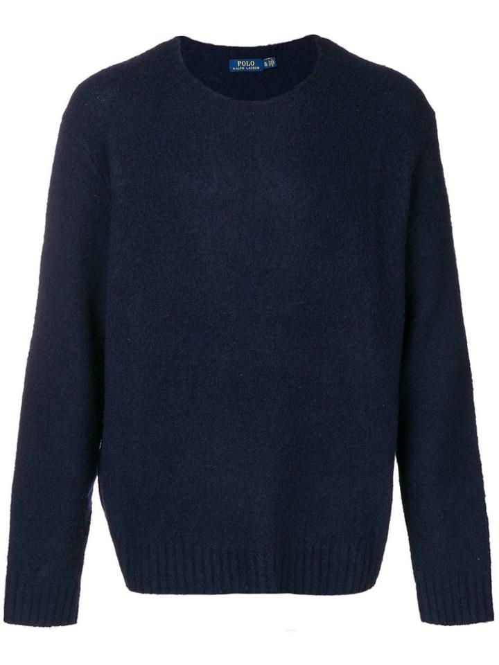 Polo Ralph Lauren Elbow Patch Sweater - Blue