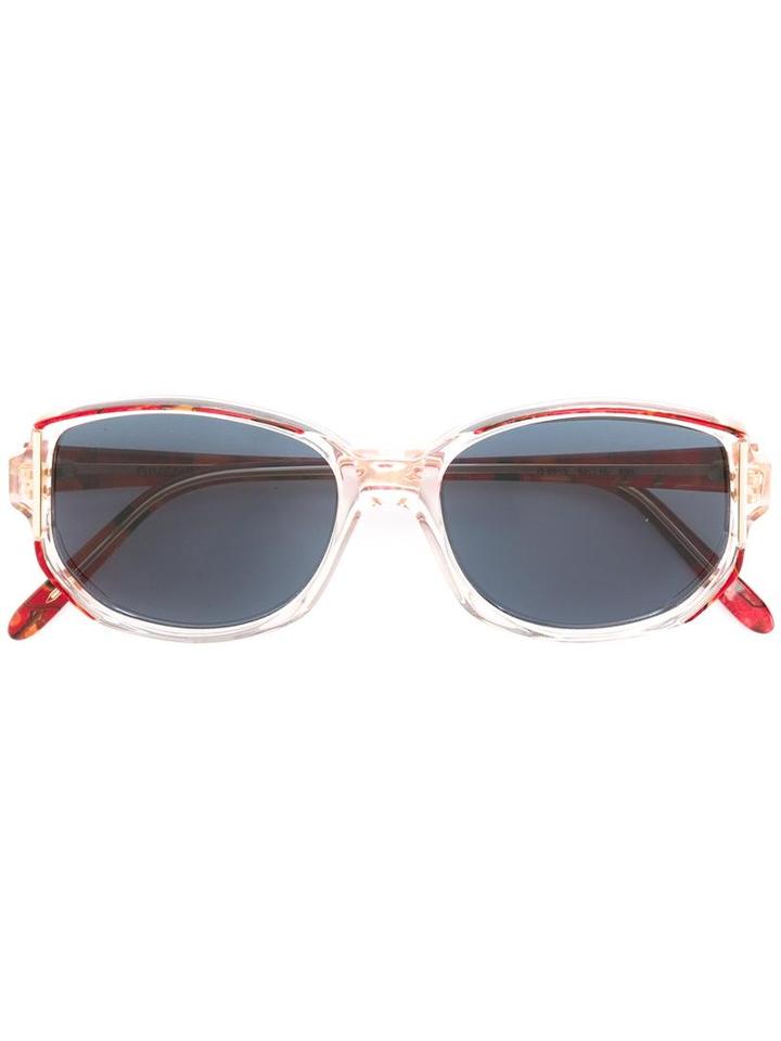 Givenchy Vintage Rectangular Frame Sunglasses, Women's, Red