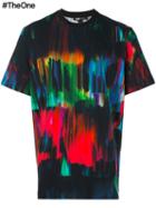 Y-3 Hand Painted Effect T-shirt, Men's, Size: Large, Cotton/spandex/elastane