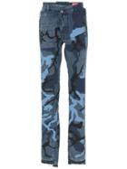 Diesel Red Tag Camo Print Jeans - Blue