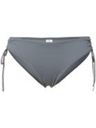 Malia Mills Gathered Sides Bikini Bottom, Women's, Size: 14, Grey, Nylon/spandex/elastane