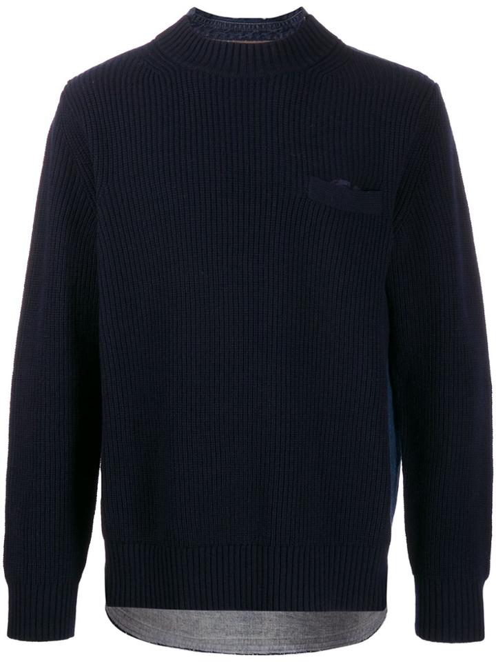 Sacai Chest Pocket Jumper - Blue