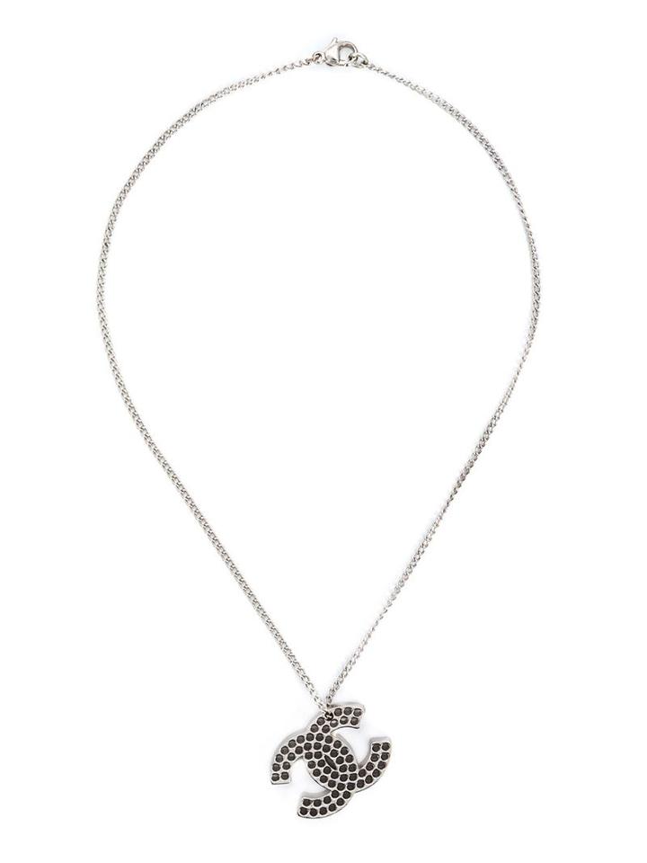 Chanel Vintage Perforated Logo Necklace