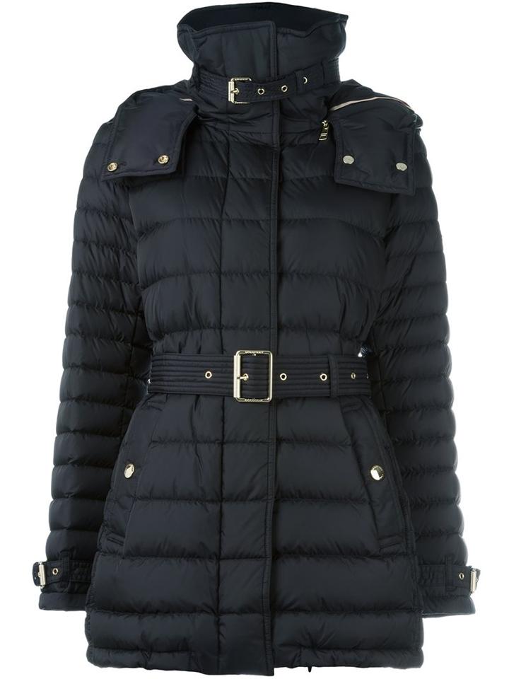 Burberry 'harrowden' Trench Coat, Women's, Size: Large, Black, Polyamide/polyester/feather Down