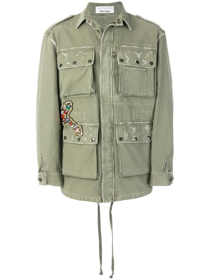 Faith Connexion Distressed Detail Jacket - Green