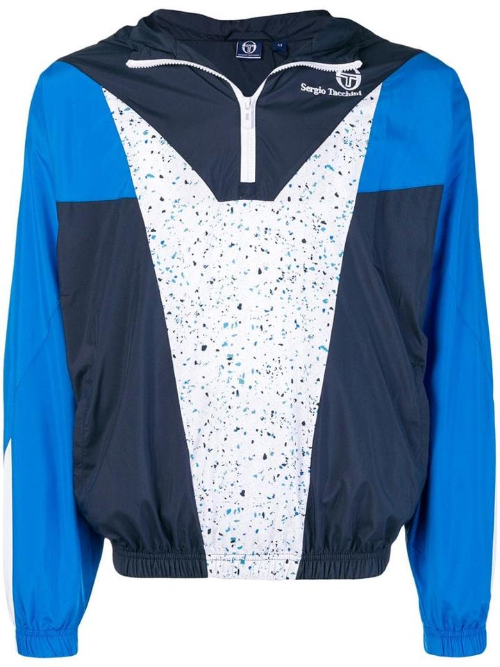 Sergio Tacchini Zipped Neck Hoodie - Blue