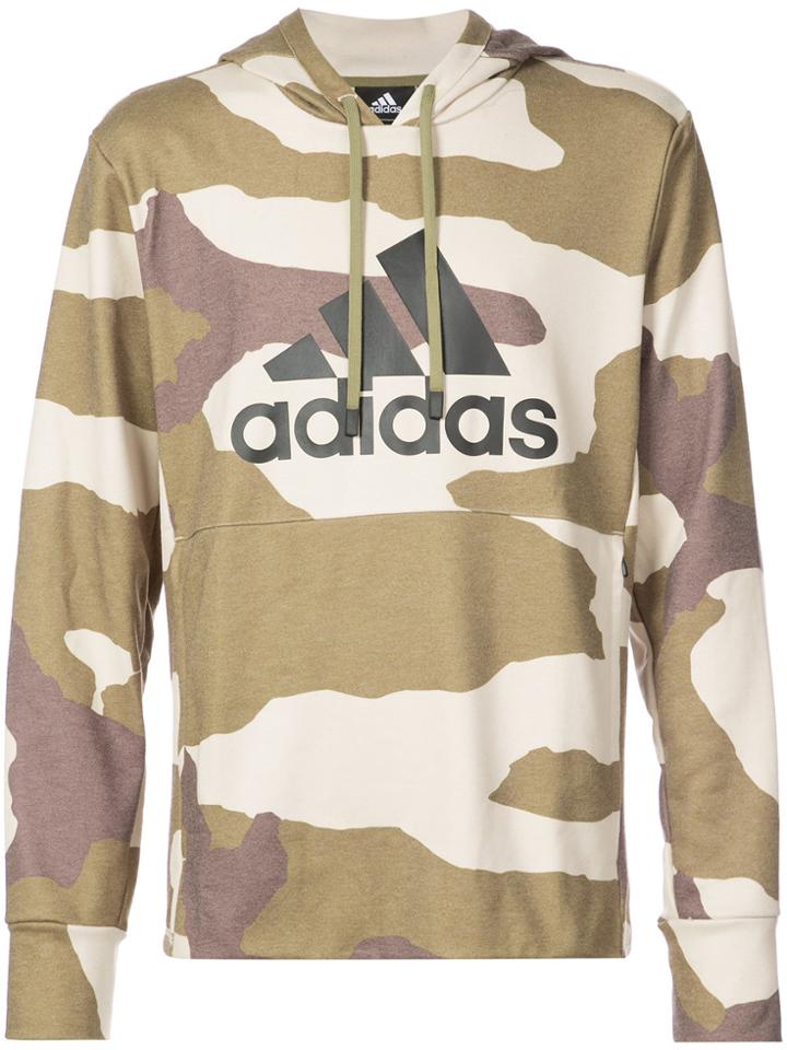 Adidas Logo Print Hoodie - Green