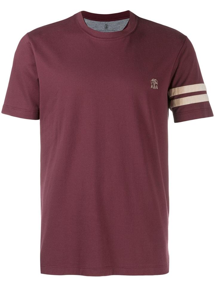 Brunello Cucinelli Logo Embroidered T-shirt