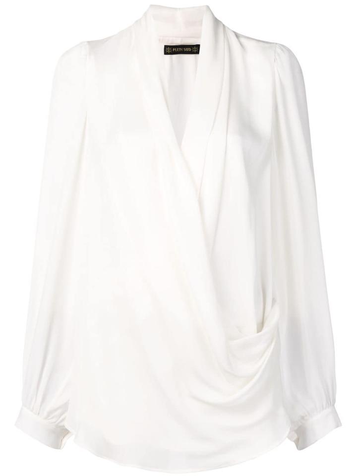 Plein Sud Draped Classic Blouse - White