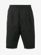 Raf Simons Printed Layered Shorts, Men's, Size: 48, Black, Virgin Wool/cotton