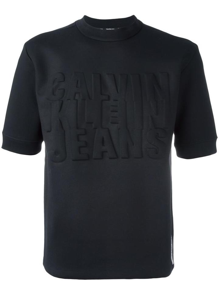 Calvin Klein Jeans Embossed Logo T-çshirt, Men's, Size: Small, Black, Cotton/polyester