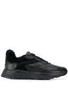 Henderson Baracco Shearling Lined Low Top Sneakers - Black